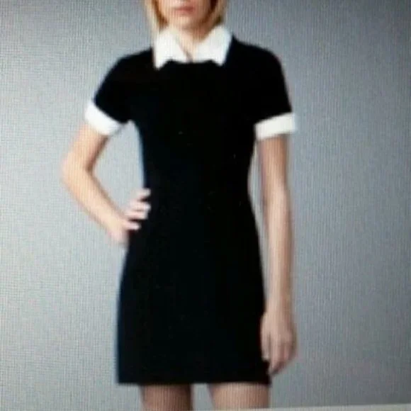 theory Black Merino Wool Shift Sweater Dress Small - Picture 8 of 8